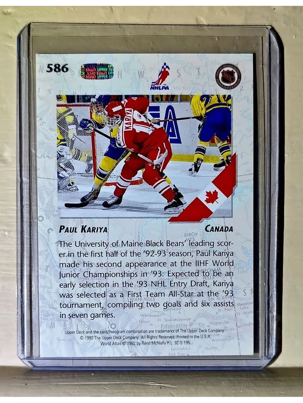 Paul Kariya 1992-93 Upper Deck World Junior Championships #586 Hockey Card